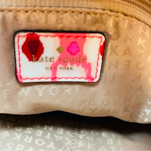 Kate Spade Laurel Way Pink, Red and White Geometric Ikat Posy Tote - Picture 5 of 10